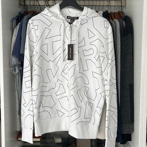 Michael Kors printed white hoodie. New. Size small.